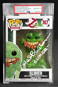Mark Bryan Wilson Signed Slimer Ghostbusters Funko #747 Gem Mt 10 PSA 9A25617 - Picture 1 of 5