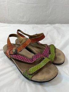 Spring Step L'Artiste Novato Womens Multi Color Sandals US 8 / EU 38 Hook Loop - Picture 1 of 10