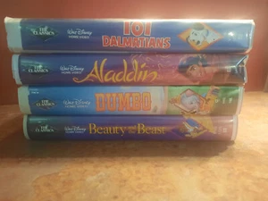 Set Of 4 Vintage Walt Disney Black Diamond Classics VHS Tapes - Picture 1 of 14