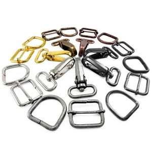 Bag Clasps Lobster and strap adjuster and D rings 20 25 30 mm webbing - Picture 1 of 4