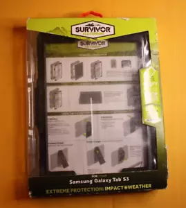 Griffin Survivor All Terrain Case Cover for SAMSUNG TAB S3 - (black) - Picture 1 of 9
