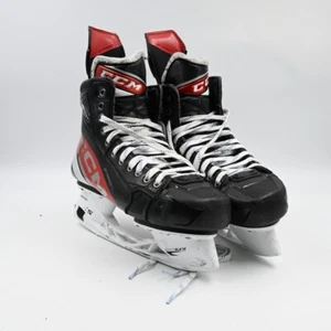 Patines de hockey sobre hielo CCM Jetspeed FT6 Pro Stock usados New Jersey Devils Mercer NHL - Imagen 1 de 13