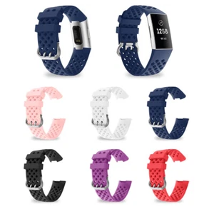 Zamienny pasek Bransoletka Silikonowa opaska na rękę Pasek do zegarka do Fitbit Charge 3 4 c - Zdjęcie 1 z 36