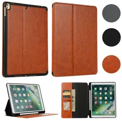 For iPad 9th 8th 7th 6th 5th Generation PU Leather Card Wallet Case Stand Cover - Image 1 of 4