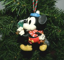 Disney Mickey Mouse Tree Cutting Christmas Ornament Saw Whistling