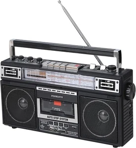 Stereo Portable Boombox USB FM/AM Cassette MP3 Player With Radio Bluetooth New - Picture 1 of 7