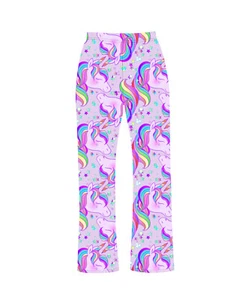 Women's Cute Rainbow Multi Unicorn Stars Pyjamas Pant Nightwear Sleepwear - Picture 1 of 3