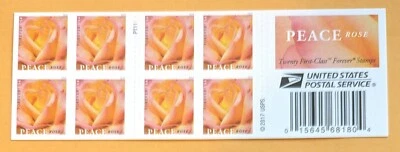 U.S.A. Peace Rose booklet of 20v. Forever stamps 2018. - Image 1 of 2