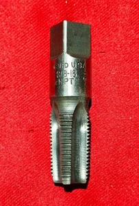 Grifo de tubo de 4 flautas Card 3/8-18 NPT HSS, hecho en EE. UU. - Imagen 1 de 3