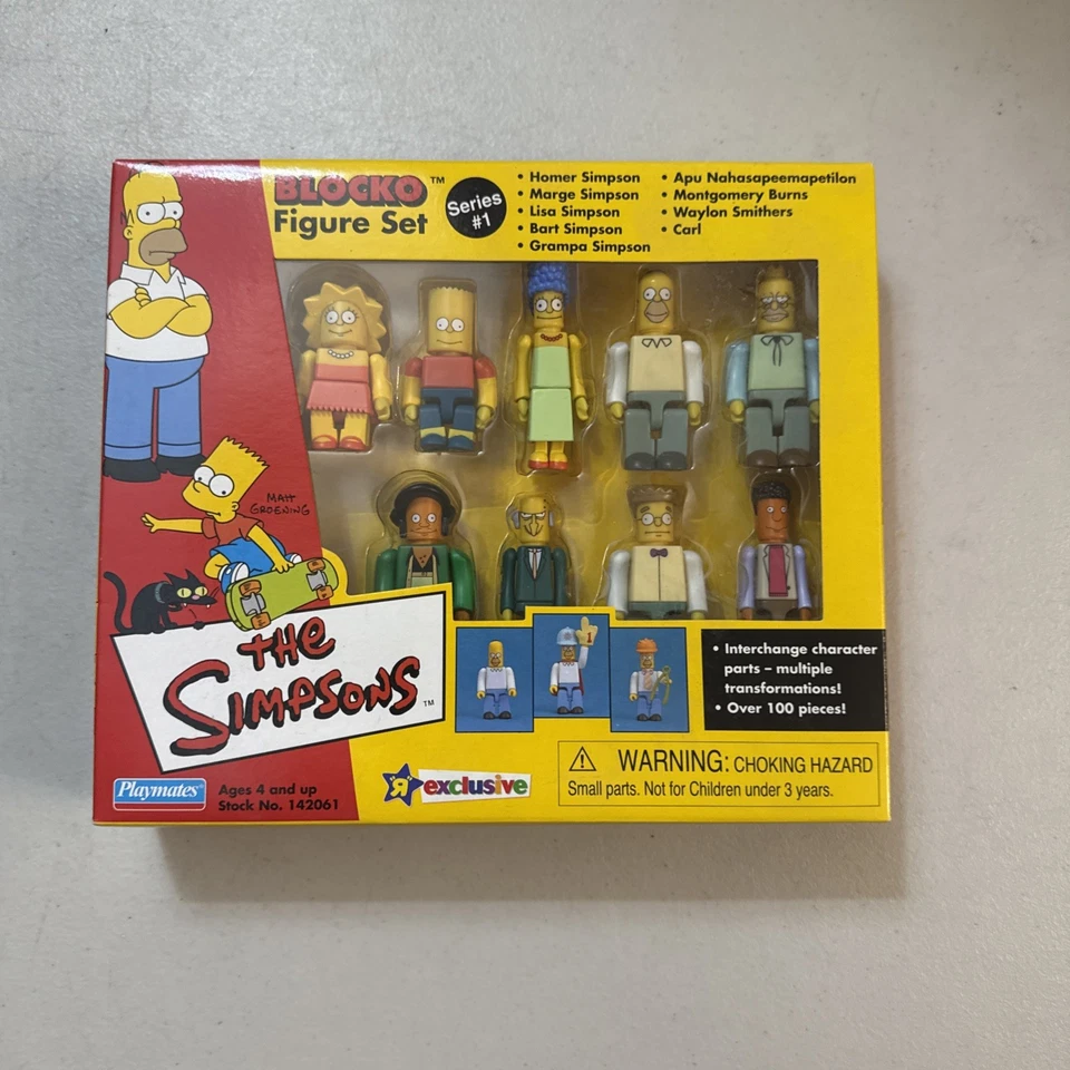 The Simpsons Blocko Figure Set Series 1 Playmates Toys R US 2002