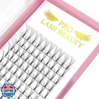 Premade Volume Eyelash Extensions 8D-C-0.07-18 Short Stem Premade Fans Eyelas - Image 1 of 4