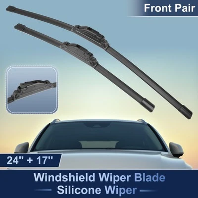 2pcs Front Silicone Windshield Wiper Blades for Honda Accord 18-23 J / U Hook - Image 1 of 4