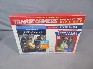Transformers 1-4 GIFT SET Legion Figure PROWL + 4 Blu-Ray DVDs DOTM ROTF New! - Picture 1 of 2