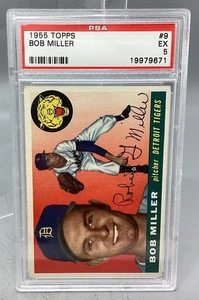 Bob Miller 1955 Topps #9 - PSA - 5 excelentes - Imagen 1 de 4