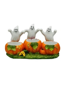 PartyLite Ghost Trio Halloween Candelabro Candelabro Parche Calabaza  - Imagen 1 de 8