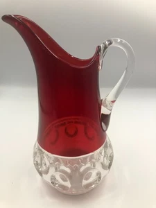 Ruby Thumbprint Milk Jug - Picture 1 of 8