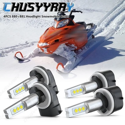 4 SUPER LED light bulb for Arctic Cat Crossfire 800 Sno Pro EFI 07-11 Snowmobile - Image 1 of 4