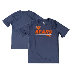 Chicago Bears Navy T-Shirt Kid's NFL Engange Poly Top - New - Picture 1 of 3