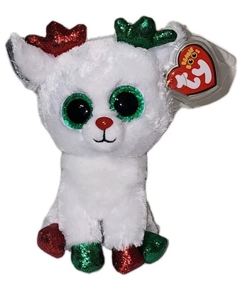Ty Beanie Boos 2025 SNOWDROP the Christmas Holiday Reindeer 6" NEW Stuffed Toy - Image 1 of 4