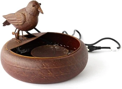 Folk Art Little Bird Fountain Vintage Garden Decor Accent - Image 1 of 4