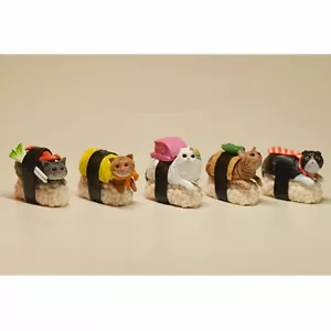 5-teiliges Katzenclub Kapsel Sushi Katze Miauen Minifigur Katzensammlung Set - Bild 1 von 7