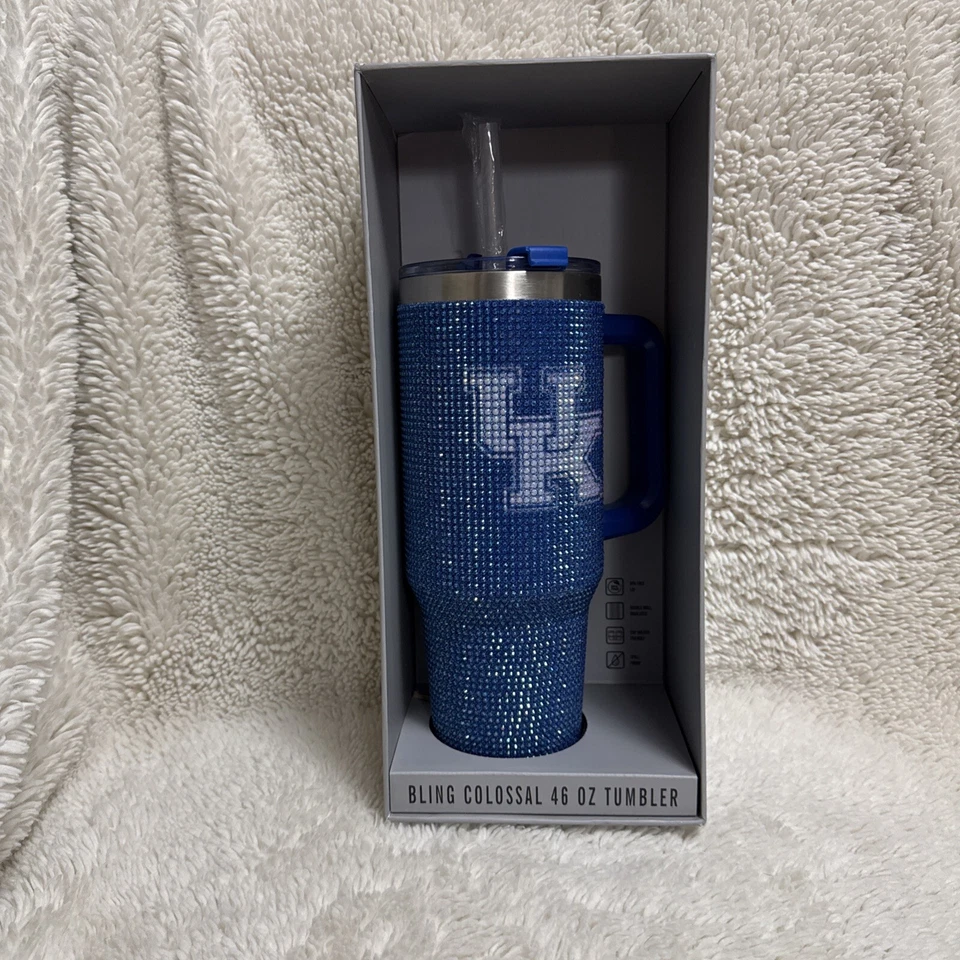 Vaso Colosal Bling Deslumbrante Oficial Universidad de Kentucky Reino Unido 46oz Foto 1 de 4