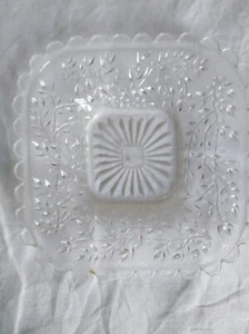 Plato de vidrio decorativo vintage cuadrado - Imagen 1 de 3