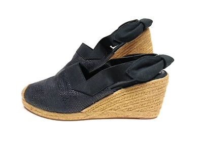Sandalias de cuña Lauren Ralph Lauren Helma alpargata con cordones negras talla 7,5 B Foto 1 de 4