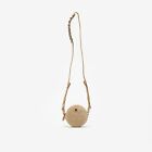 COURRÈGES Mirror Suede Circle Bag in Beige - ONLY WORN ONCE