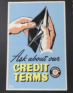 1955 Original Genuine GM Pontiac Poster 38x25” Credit Budget Dealers Service - Picture 1 of 7