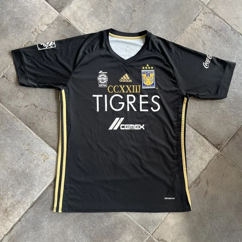Adidas Tigres UANL 2015/2016 Third Jersey Mens Medium Soccer Jersey Black Gold Cover