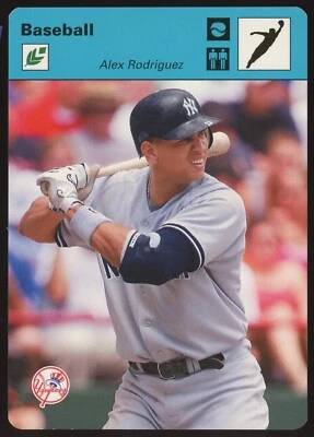 Balón de béisbol Alex Rodriguez/30 #4 2005 Leaf Sportscasters azul de los Yankees Foto 1 de 3