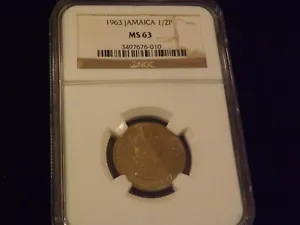 1963    1/2 P           Jamaica    NGC MS 66  RD - Picture 1 of 2