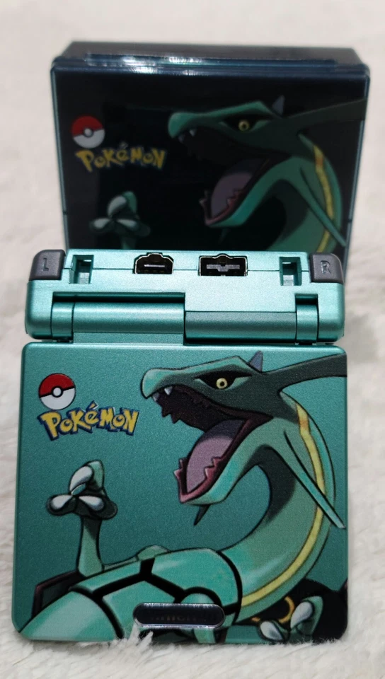 Nintendo Game Boy Advance SP Rayquaza Pokemon Replacement Shell And Custom Box - Image 1 of 4