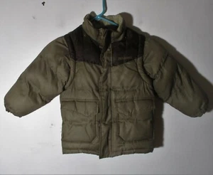 OSH KOSH Brown Full Zip Combo Insulated Vest & Jacket Boy's Size 4T - Picture 1 of 4