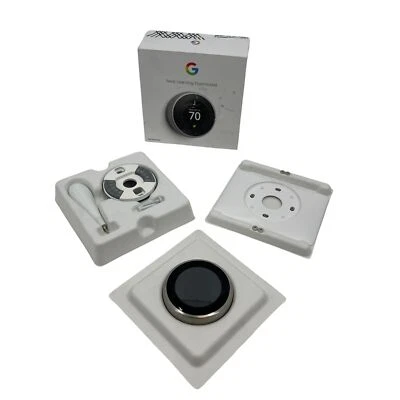 Nest T3007ES A0013 3rd Generation Smart Learning Thermostat Steel #U3877 - Image 1 of 4