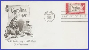 USA4 #1230 U/A ARTMASTER FDC Carolina Charter - Picture 1 of 1