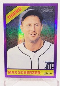 Max Scherzer 2015 Topps Heritage Chrome Purple Refractor #469 New York Mets 