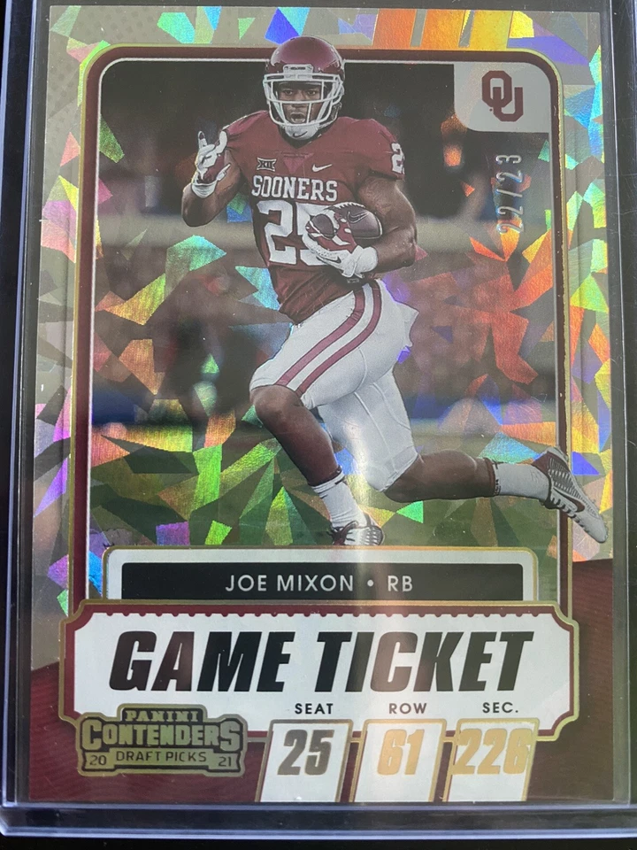 2021 Panini Contenders Draft Joe Mixon #/23 Cracked Ice SP Bengals MINT - Image 1 of 2