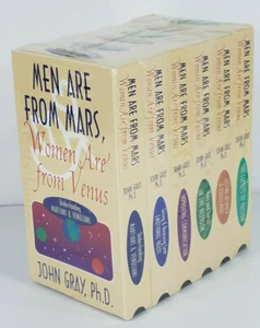 NIP Men are from Mars Women are from Venus John Gray PhD 6 pack VHS tapes Sealed - Picture 1 of 8