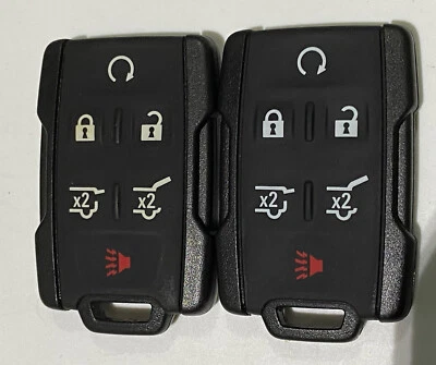 LOT OF 2 CHEVROLET SUBURBAN GMC TAHOE 6 BUTTON KEYLESS REMOTES M3N-32337100 OEM - Image 1 of 4