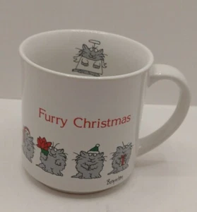 Vintage Boynton Mug Furry Christmas Kitty Cats Holiday - Picture 1 of 7