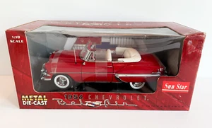 Voiture miniature moulée sous pression SUN STAR 1:18 1954 CHEVROLET BEL AIR CABRIOLET. NEUF EN BOITE ! - Photo 1/19