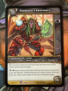 Juego de cartas coleccionables World of Warcraft Honor 158/208 Gladiator's Sanctuary - Imagen 1 de 2