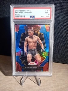 Panini Select UFC Michael Morales RC #/199 Rookie PSA 9 Blue Prizm - Afbeelding 1 van 1