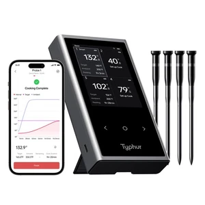 Sync Wireless Meat Thermometer Quad | 4 Probes | 6 Sensors | LCD Display | Wi... - Picture 1 of 7