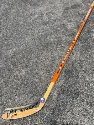 DENIS POTVIN 4x Copa HOF New York Islanders FIRMADO Autógrafo Palo de Hockey Certificado de Autenticidad PSA Foto 1 de 2