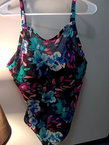 New Time & True one piece floral swimsuit Sz 20w. 22w - Picture 1 of 6