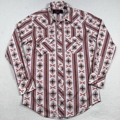 Rock & Roll Denim Aztec Western Pearl Snap Shirt Mens S Southwest Rodeo Cowboy - Image 1 of 4