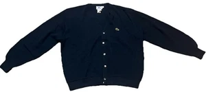 Cárdigan Suéter Grande De Colección Izod Lacoste Azul Marino Orlon Acrílico Hecho en EE. UU. AÑOS 70 80 - Imagen 1 de 21